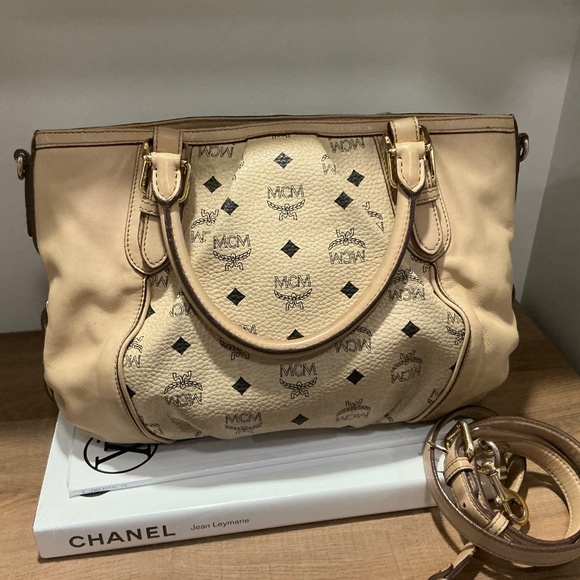 MCM Visetos Monogram Satchel Bag - Picture 4 of 8